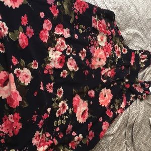 Navy Blue Sure With Floral Pink Flowers